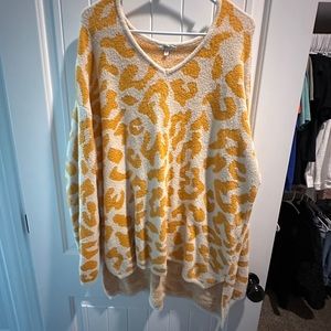 Oversized cheetah sweater